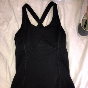 black race back lululemon tank